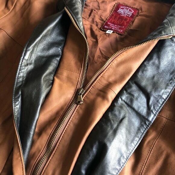 M&R Moda in Pelle Firenze Italian leather jacket - Picture 5 of 6